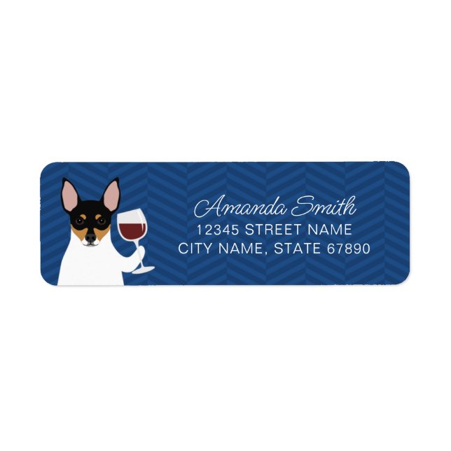 Étiquettes d'adresse de retour de Rat Terrier (Devant)