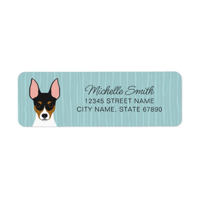 Étiquettes d'adresse de retour de Rat Terrier (Devant)