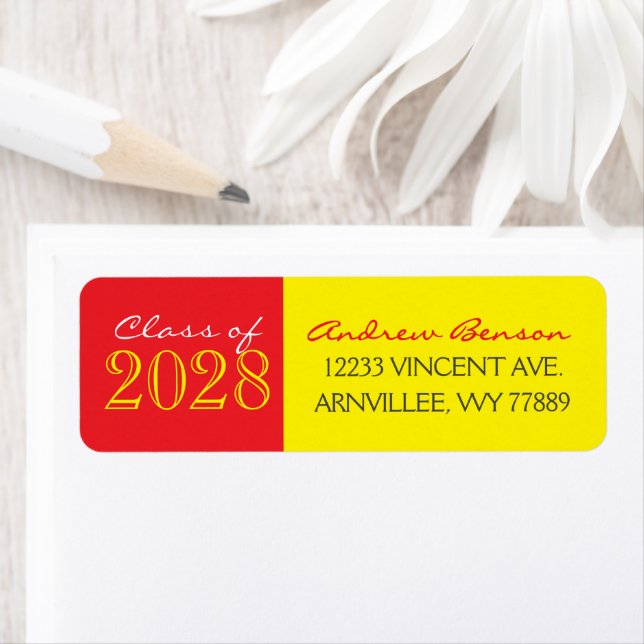Étiquettes d'adresse de retour de remise de diplôm (En situation)