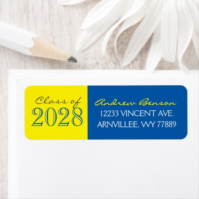 Étiquettes d'adresse de retour de remise de diplôm (En situation)