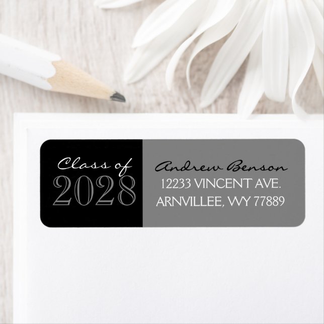 Étiquettes d'adresse de retour de remise de diplôm (En situation)