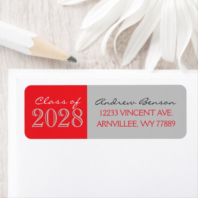 Étiquettes d'adresse de retour de remise de diplôm (En situation)