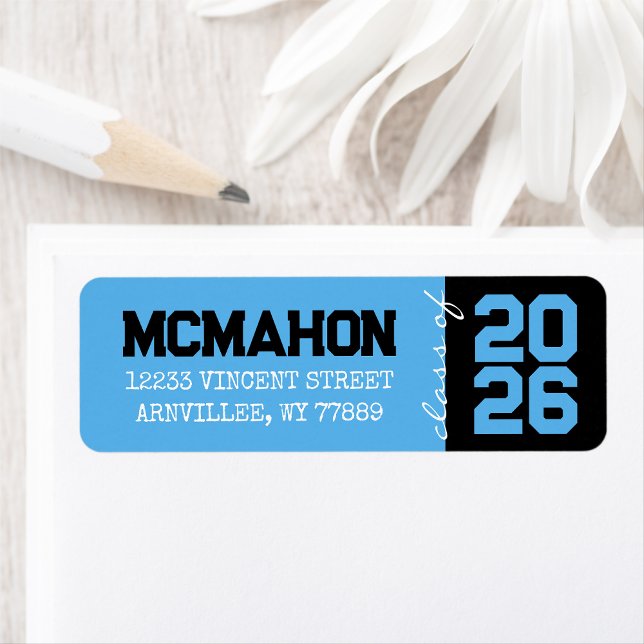 Étiquettes d'adresse de retour de remise de diplôm (Matching Envelopes, Return Address Labels & Envelope Seals)