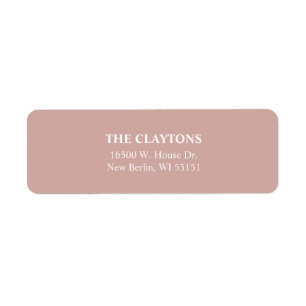 Étiquettes d'adresse de retour de Rose simple cann