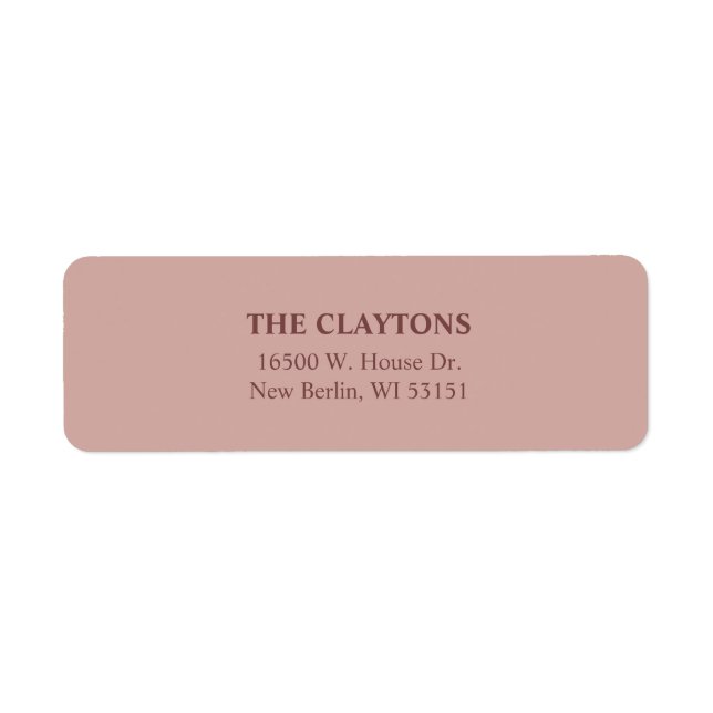 Étiquettes d'adresse de retour de Rose simple cann (Devant)