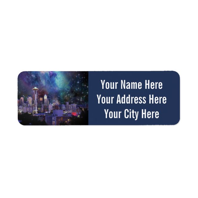 Étiquettes d'adresse de retour de Seattle (Devant)