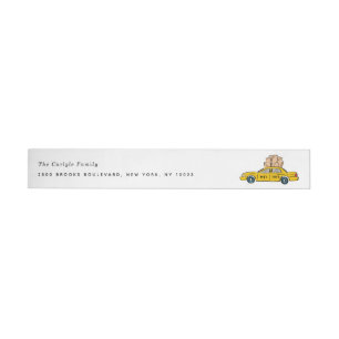 Étiquettes d'adresse de retour de taxi Jaune NYC