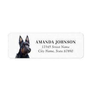 Étiquettes d'adresse de retour de Terrier écossais