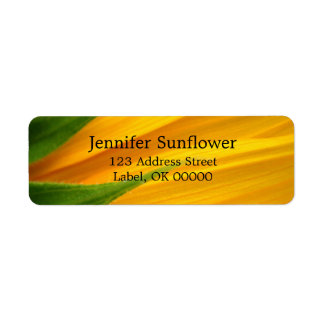 Étiquettes d'adresse de retour de tournesol