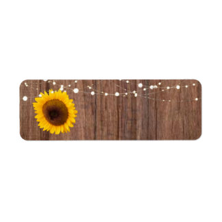 Étiquettes d'adresse de retour de tournesol