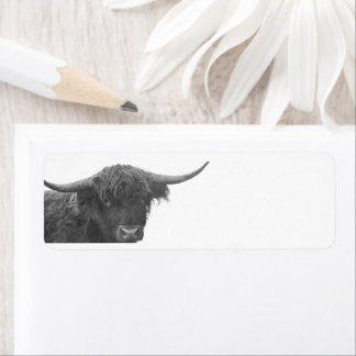 Étiquettes d'adresse de retour de vache des Highla