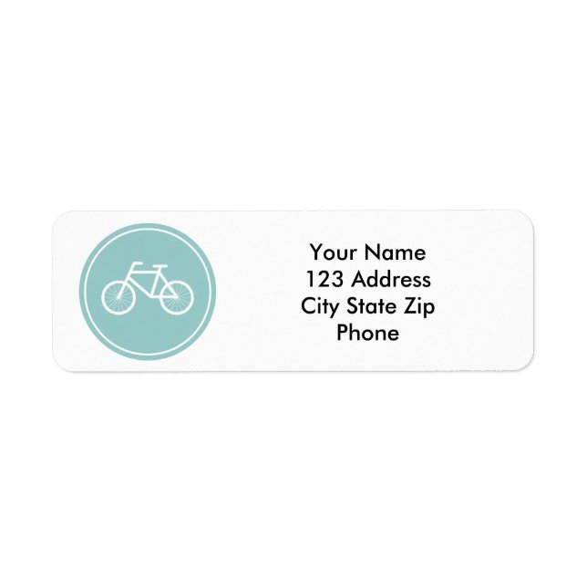 Étiquettes d'adresse de retour de vélo pour les fa (Devant)