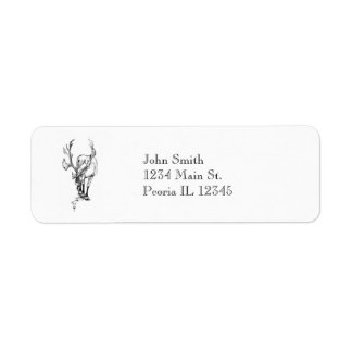 Étiquettes d'adresse de retour d'engraving Elk