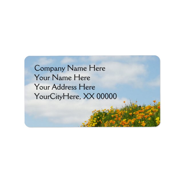 Étiquettes d'adresse de retour d'entreprise Fleurs (Devant)