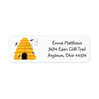 Étiquettes d'adresse de retour des abeilles