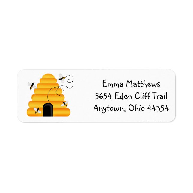 Étiquettes d'adresse de retour des abeilles (Devant)