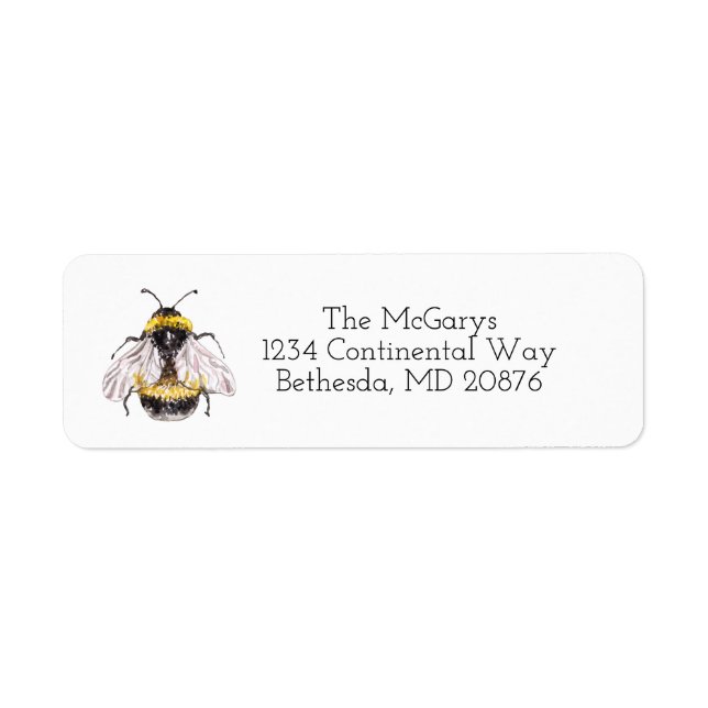 Étiquettes d'adresse de retour des abeilles (Devant)