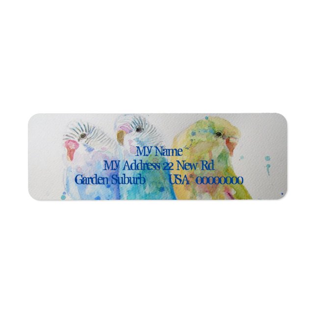 Étiquettes d'adresse de retour des bougies bleues (Devant)