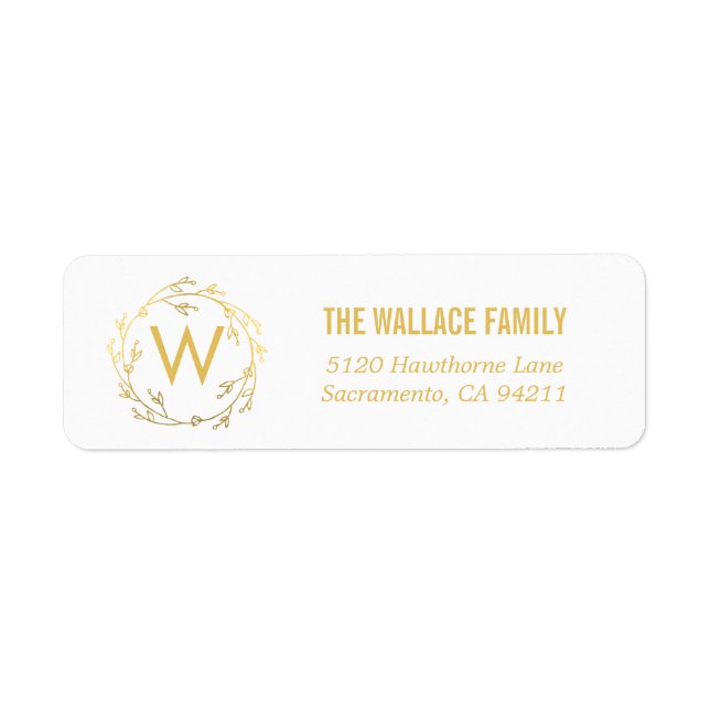 Étiquettes d'adresse de retour des jours fériés de (Devant)