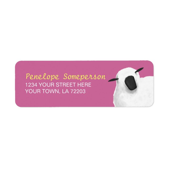 Étiquettes d'adresse de retour des moutons (Devant)