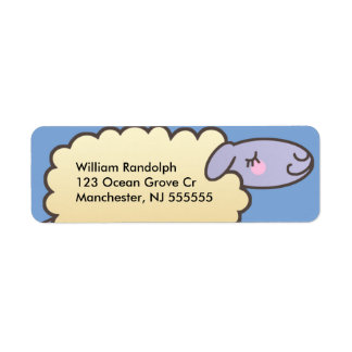 Étiquettes d'adresse de retour des moutons mignons