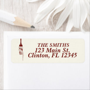 Étiquettes d'adresse de retour des pâtes italienne