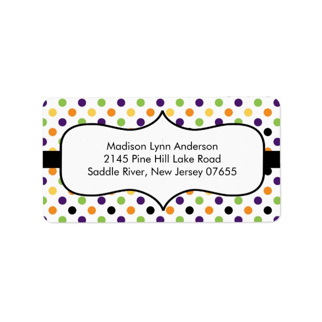 Étiquettes d'adresse de retour des points d'Hallow (Devant)