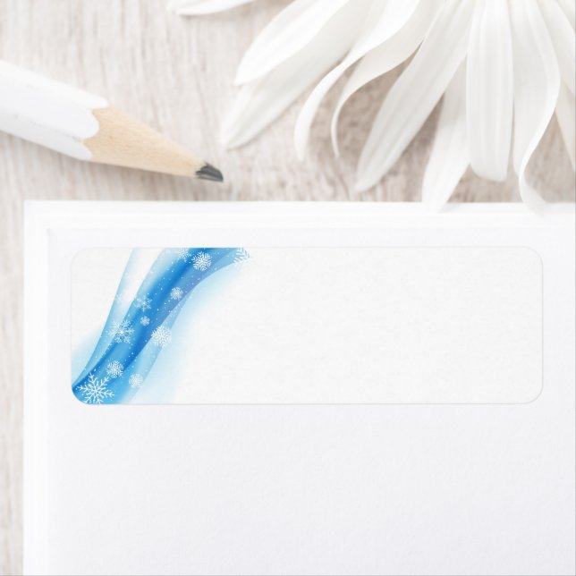 Étiquettes d'adresse de retour des vacances (En situation)