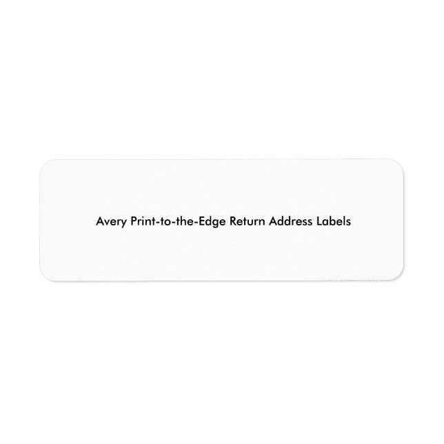 Étiquettes d'adresse de retour d'impression jusqu' (Devant)