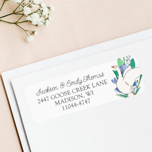 Étiquettes d'adresse de retour d'oie idiote