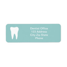 Étiquettes d'adresse de retour du bureau des denti