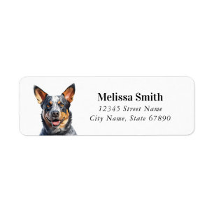 Étiquettes d'adresse de retour du chien de bétail 