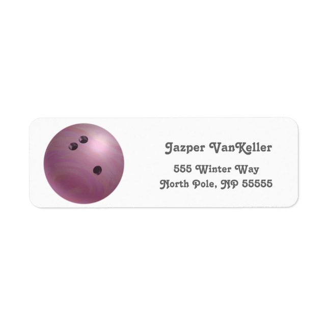 Étiquettes d'adresse de retour du cool Pink Bowlin (Devant)