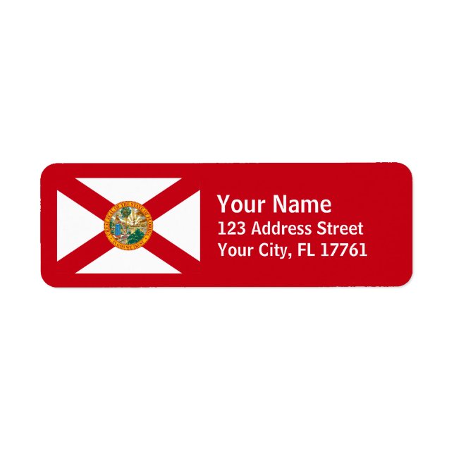 Étiquettes d'adresse de retour du drapeau de Flori (Devant)