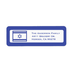 Étiquettes d'adresse de retour du drapeau israélie