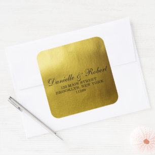 Étiquettes d'adresse de retour du Mariage d'huile 