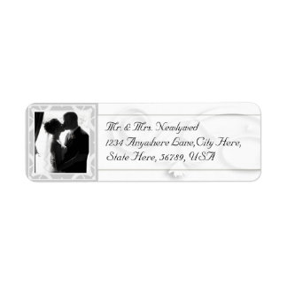 Étiquettes d'adresse de retour du Mariage photo pe