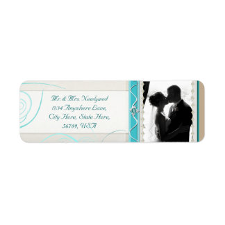 Étiquettes d'adresse de retour du Mariage photo pe