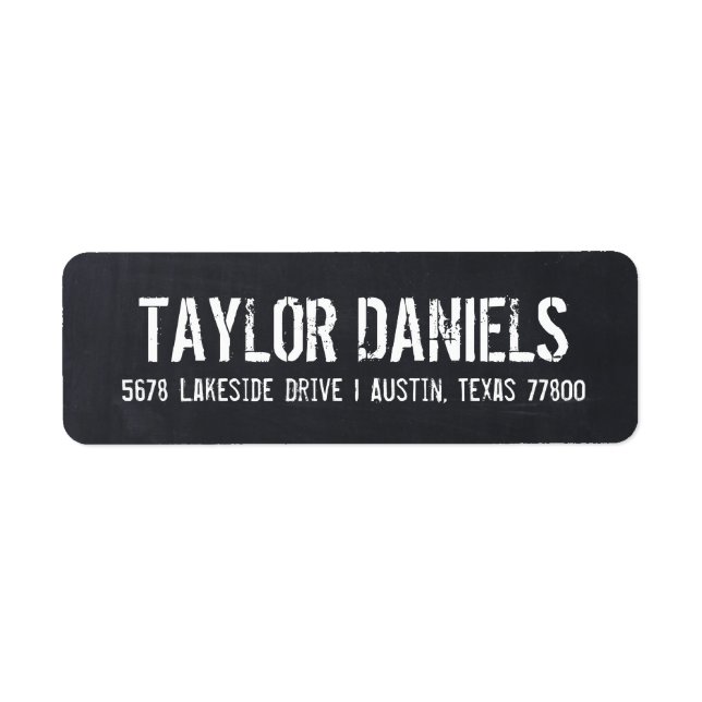 Étiquettes d'adresse de retour du tableau de bord  (Devant)