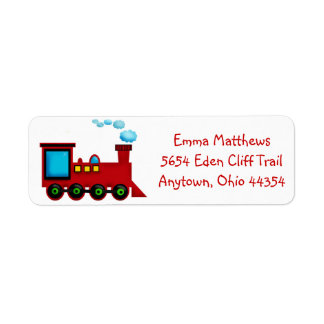 Étiquettes d'adresse de retour du train