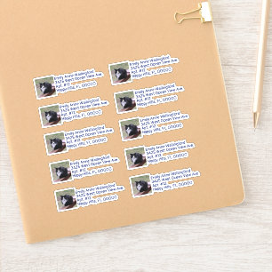 Étiquettes d'adresse de retour en forme de photo p