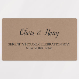 Étiquettes d'adresse de retour étanches pour maria