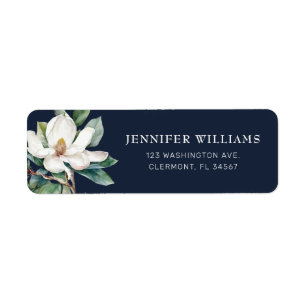 Étiquettes d'adresse de retour Fleur de Magnolia B