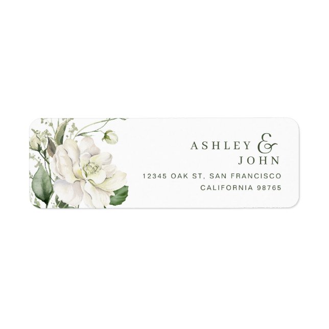 Étiquettes d'adresse de retour Fleurs (Devant)
