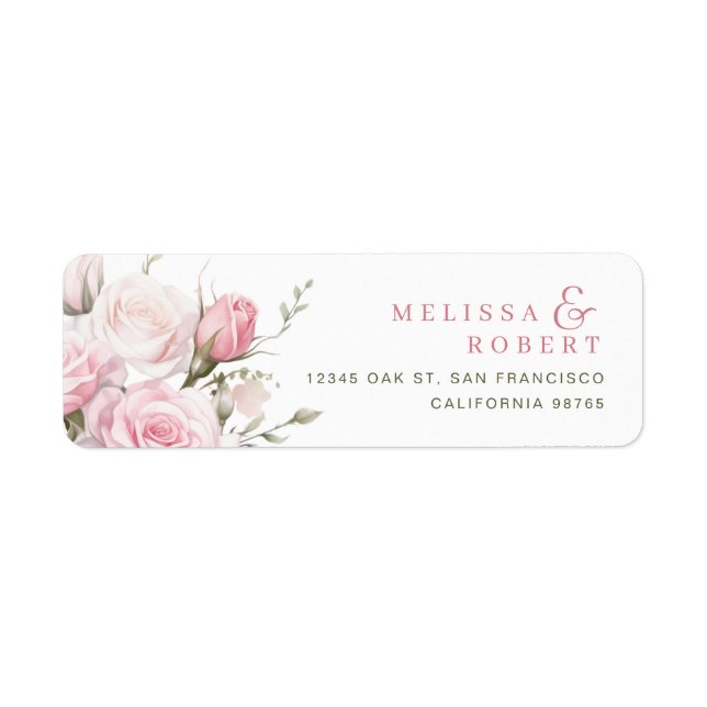 Étiquettes d'adresse de retour Fleurs (Devant)