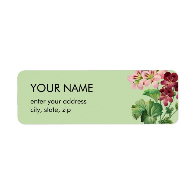 Étiquettes d'adresse de retour florale simples (Devant)