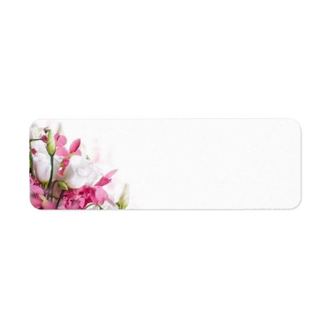 Étiquettes d'adresse de retour florales (Devant)