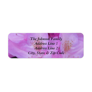 Étiquettes d'adresse de retour florales roses