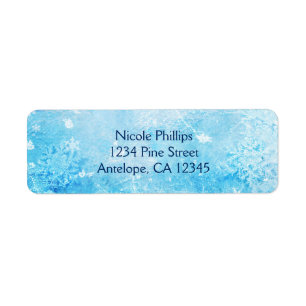 Étiquettes d'adresse de retour Frozen Ice Winter W