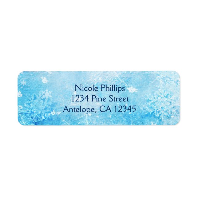 Étiquettes d'adresse de retour Frozen Ice Winter W (Devant)